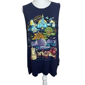 Disney World Women's XL 4 Parks Hollywood Studios Top T-Shirt Sleeveless Magic